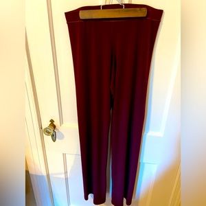 Eva Varro size M unstructured, lined slacks in luxurious wine color